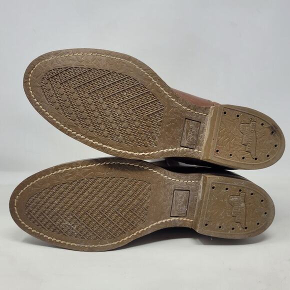 VTG Red Wing Boots 8B Pecos Western Brown Leather Safety Toe Work Nailseat 2265 - Picture 11 of 15